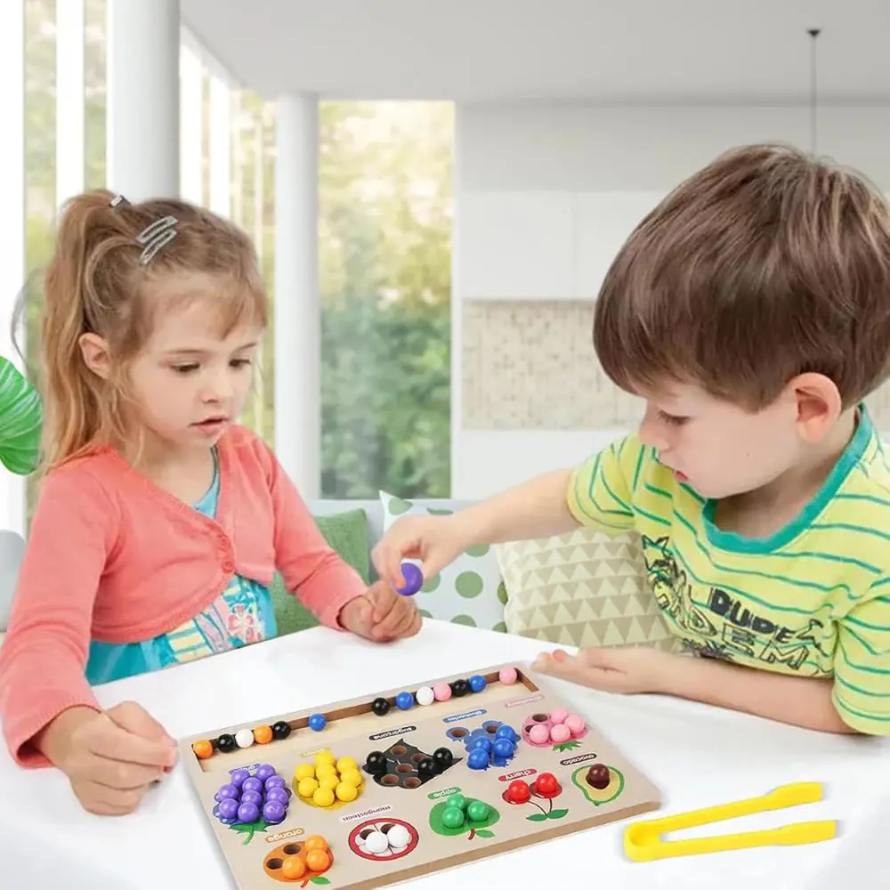 Open Ended Fruit Color Sorting Beads Game